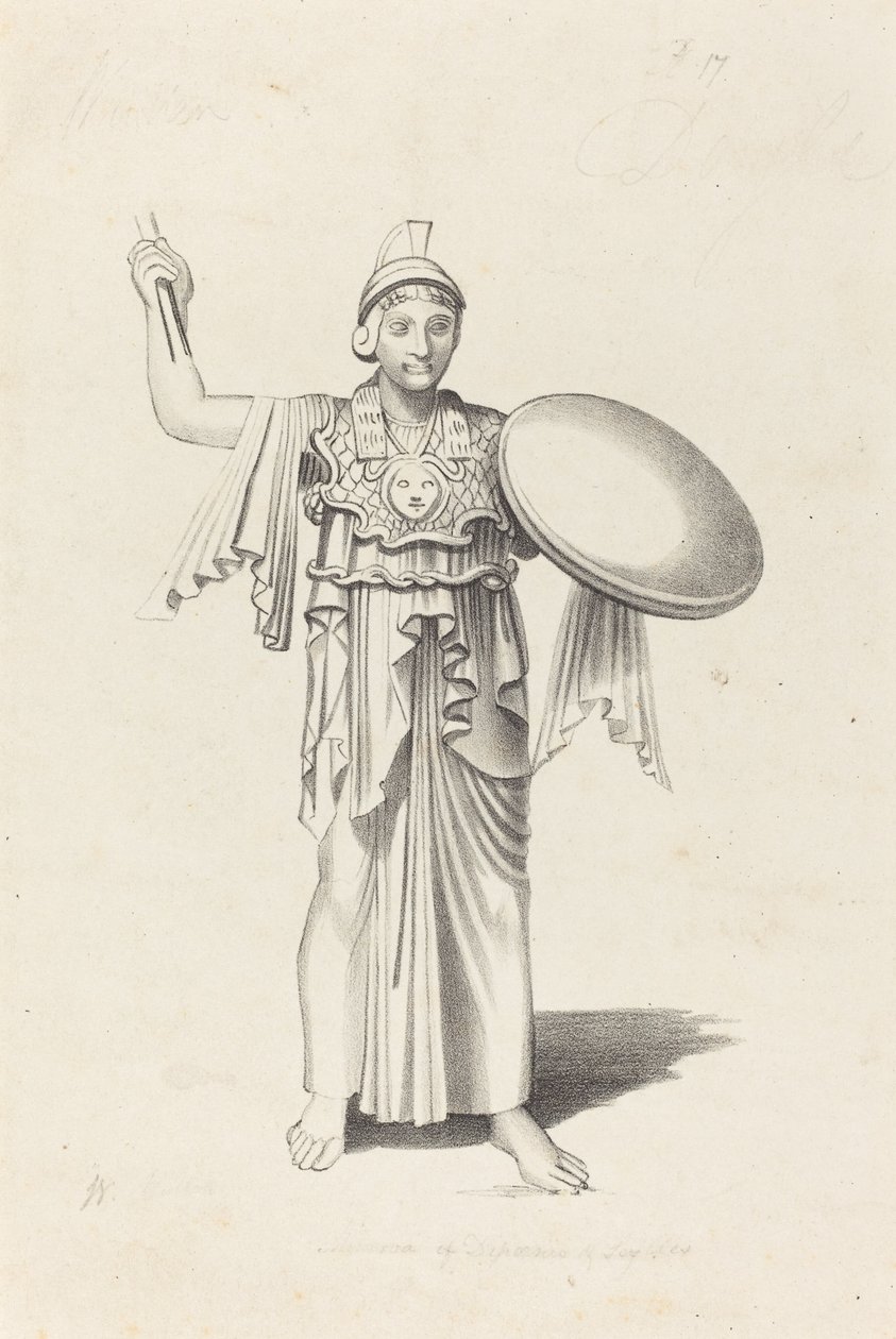 Minerva, egy bronzból, Daedalus alkotó: W. Walton after John Flaxman