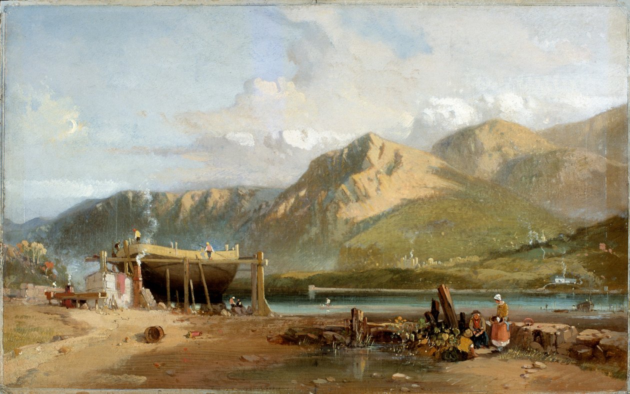 „Scene on the Traeth Bach, North Wales”, 1845-1867 alkotó: W Williams