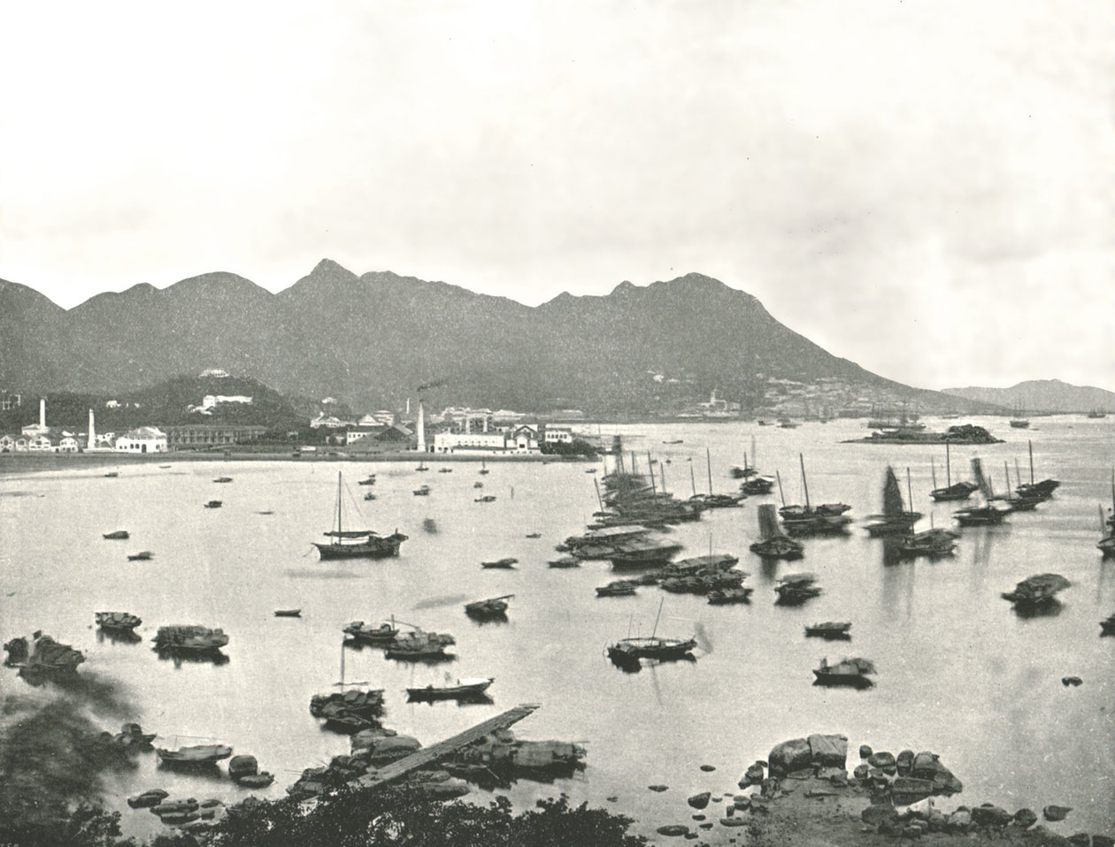 East Point bemutatja a Victoria Hillst, Hong Kong, 1895. alkotó: W and S Ltd