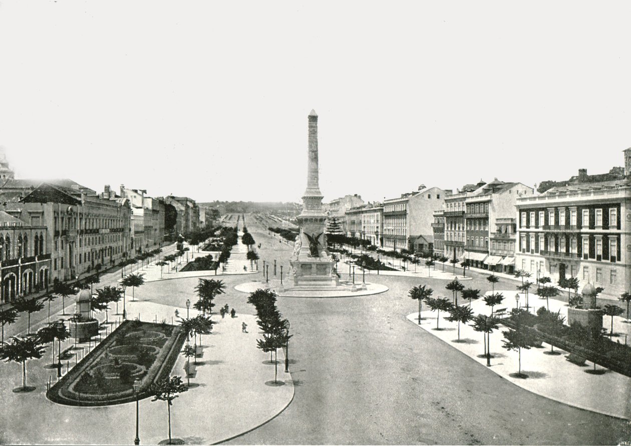Restauradores tér, Lisszabon, Portugália, 1895. alkotó: W and S Ltd