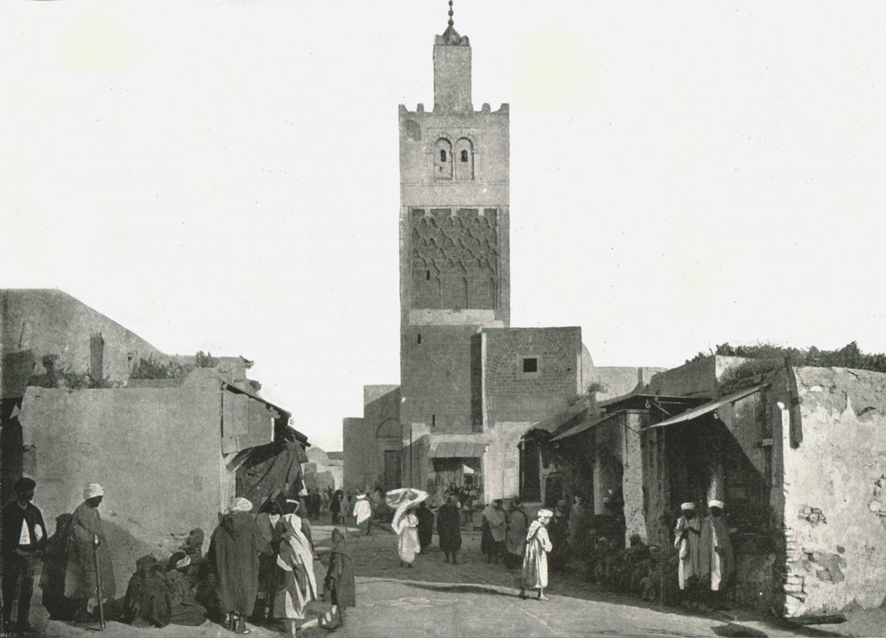 Utca Tuniszban, Tunéziában, 1895. alkotó: W and S Ltd