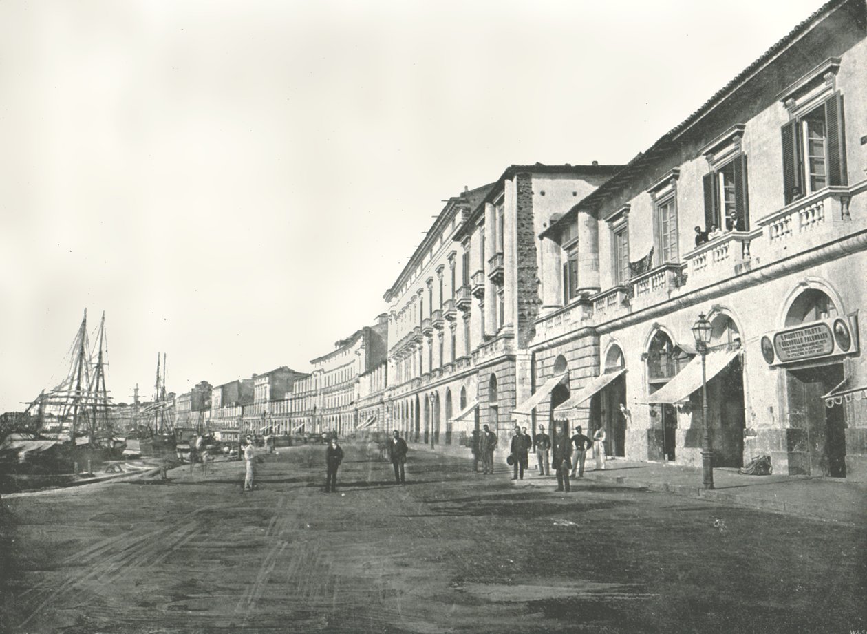 A Marina, Messina, Szicília, Olaszország, 1895. alkotó: W and S Ltd