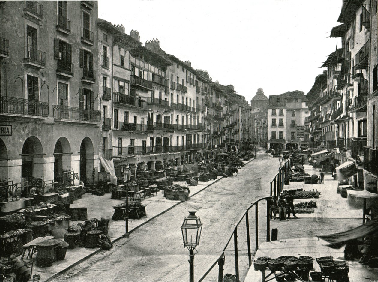 A piactér, Zaragoza, Spanyolország, 1895. alkotó: W and S Ltd