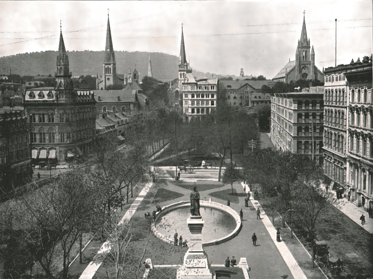 Victoria Square, Montreal, Kanada, 1895. alkotó: W and S Ltd