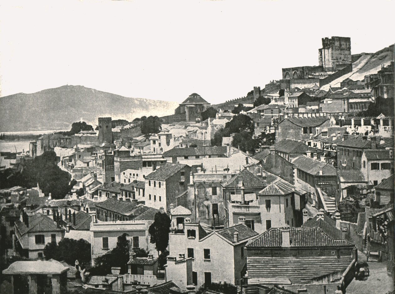 Kilátás a városra, Gibraltár, 1895. alkotó: W and S Ltd