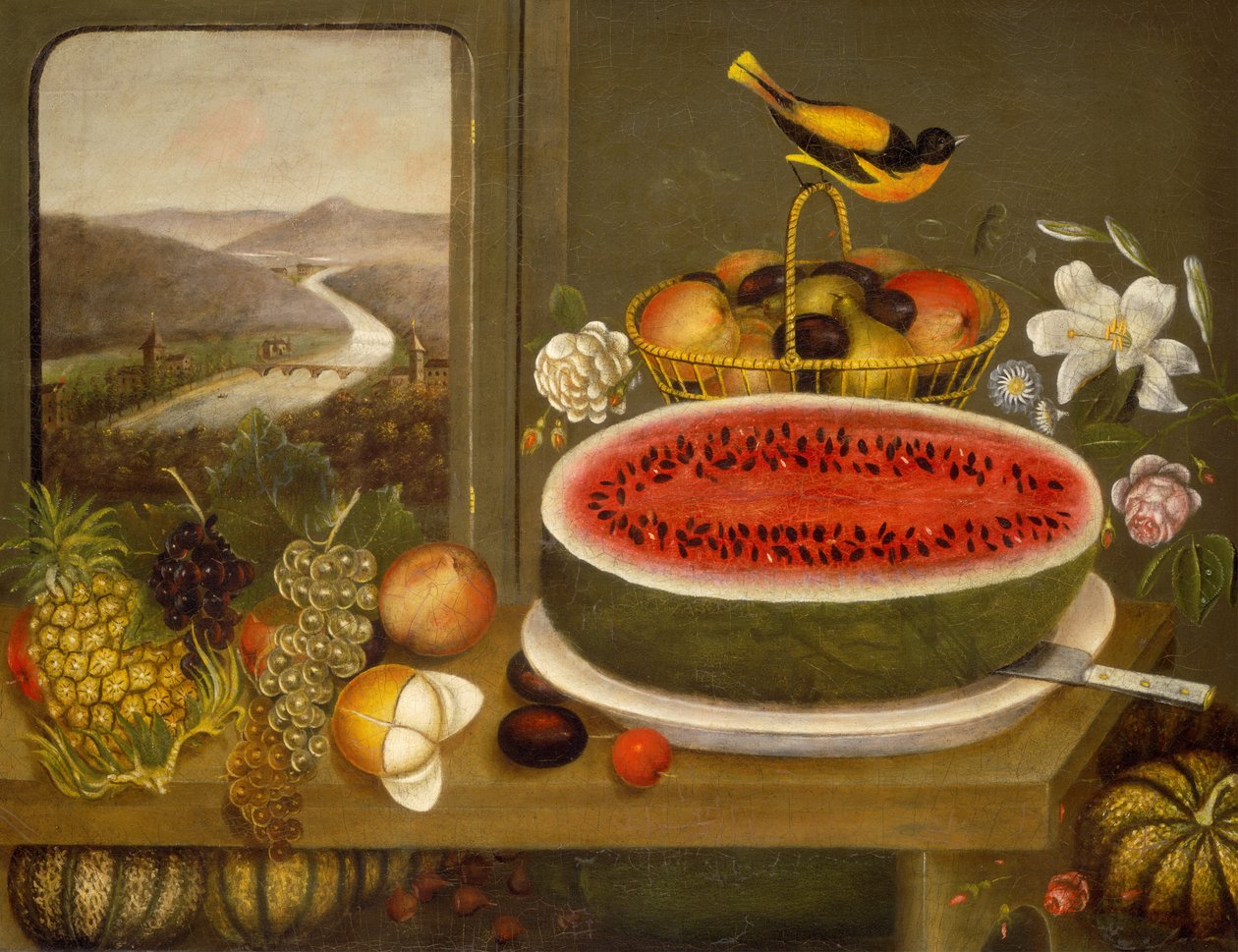 Gyümölcs és baltimore oriole, 1858. alkotó: Wagguno