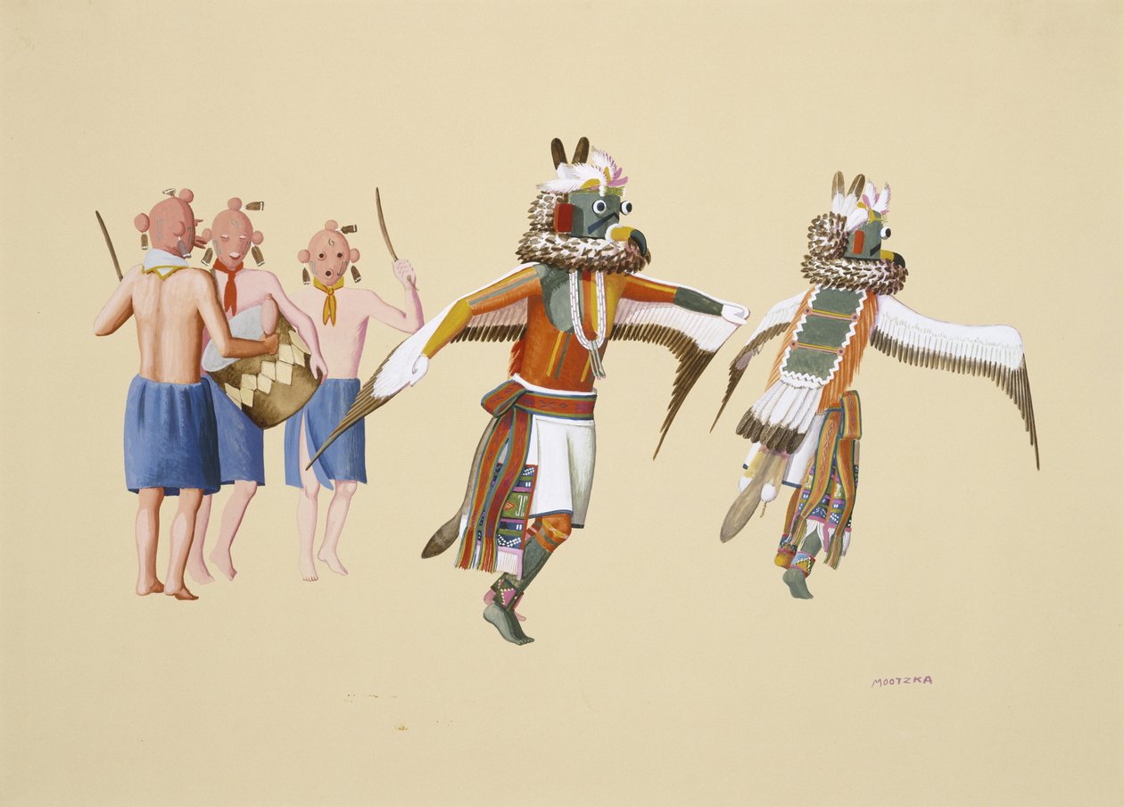 Kwahuh, 1930-40 (tempera on wove paper) alkotó: Waldo Mootzka