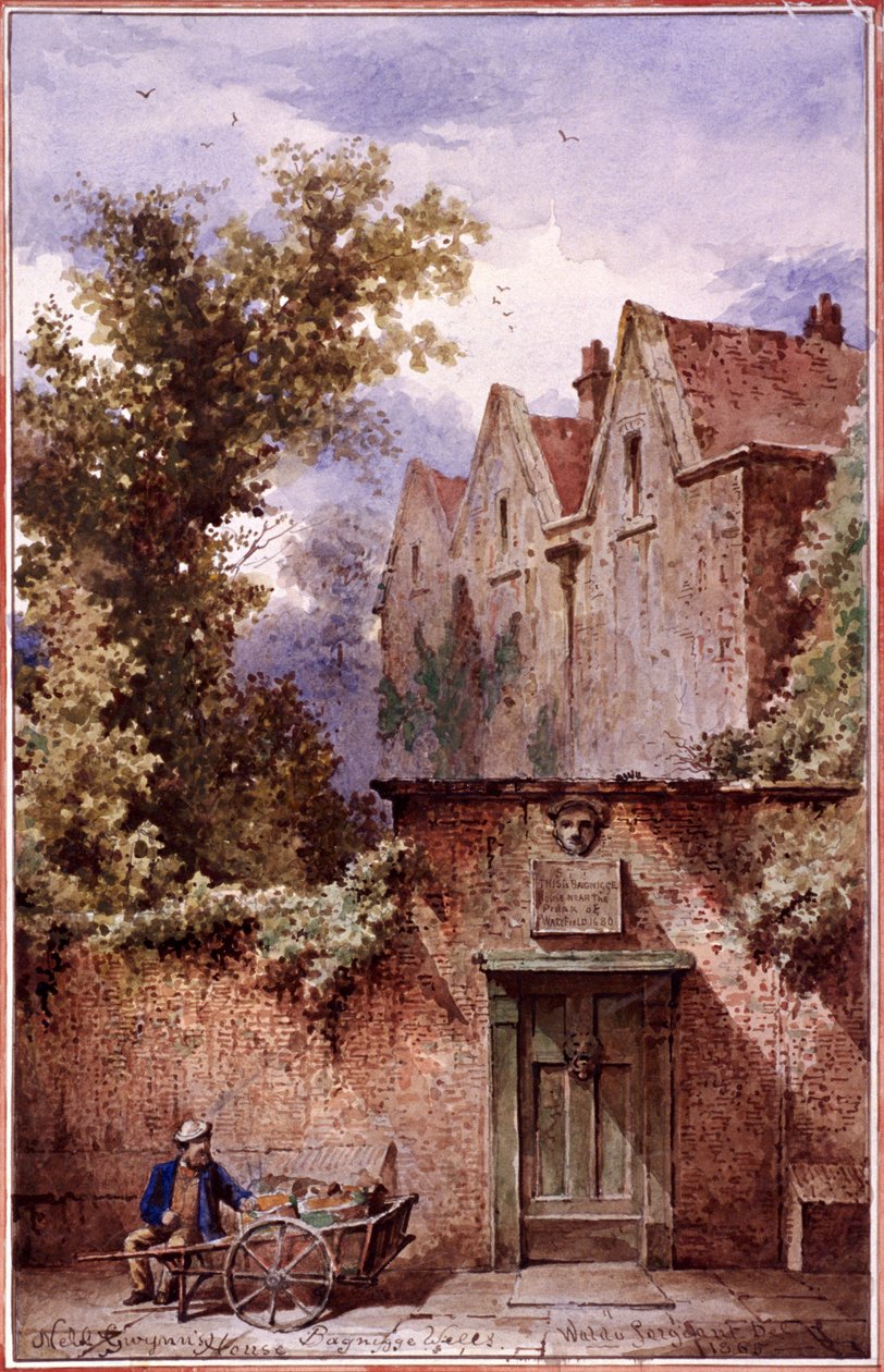 Nell Gwynne háza, Bagnigge Wells, St Pancras, London, 1865 alkotó: Waldo Sargeant