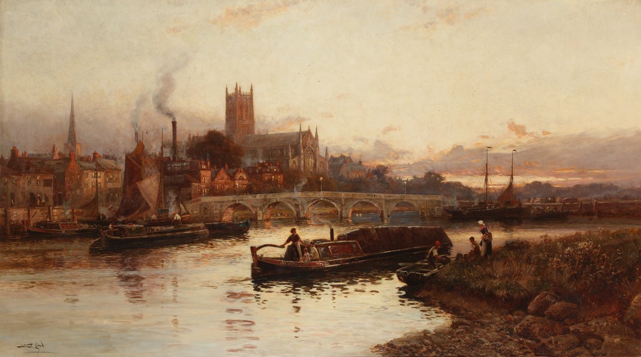 Worcester látképe, 1890 alkotó: Walker Stuart Lloyd