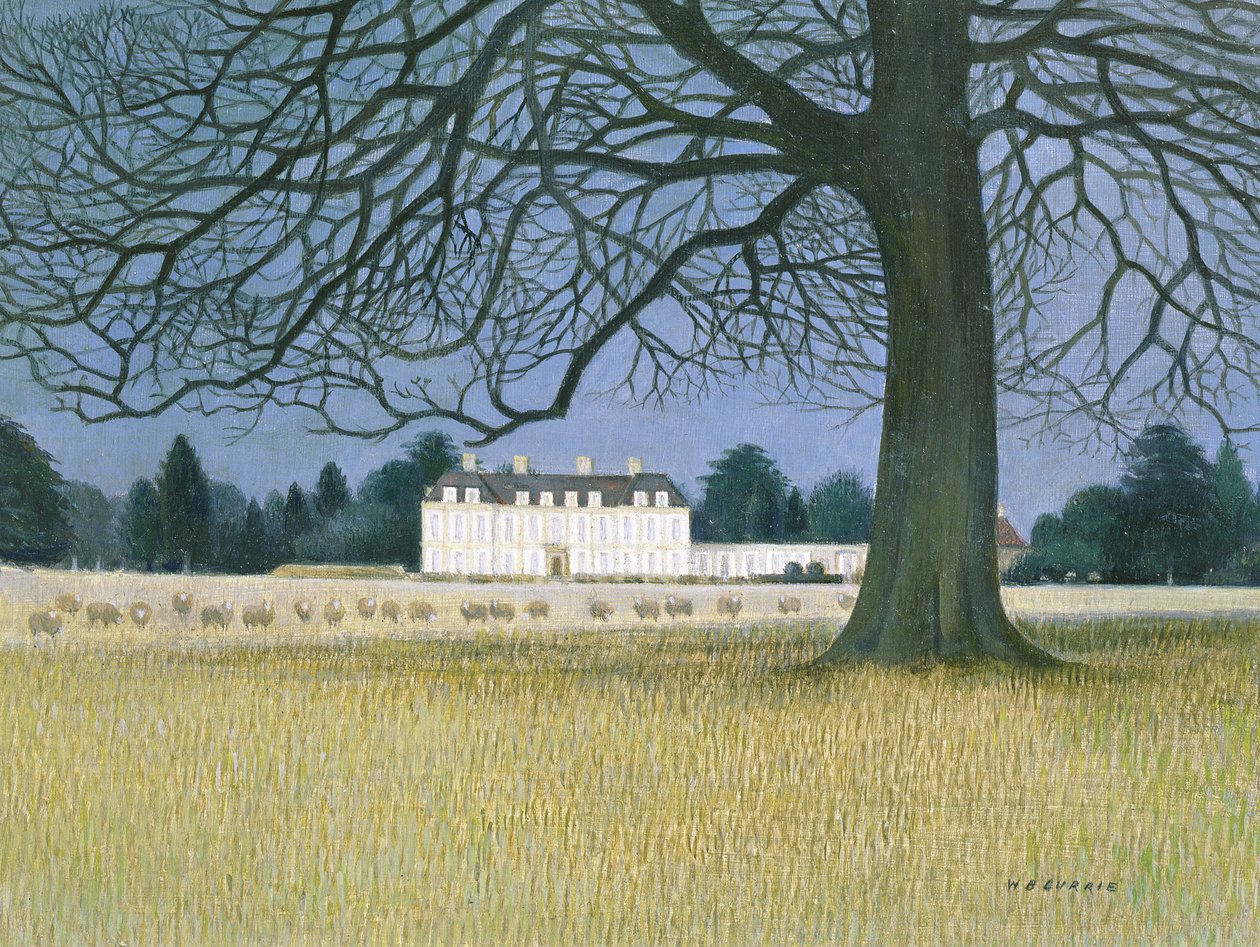 Middleton Park, Oxfordshire (akril a fedélzeten) alkotó: Walter Bell Currie Walter Bell Currie