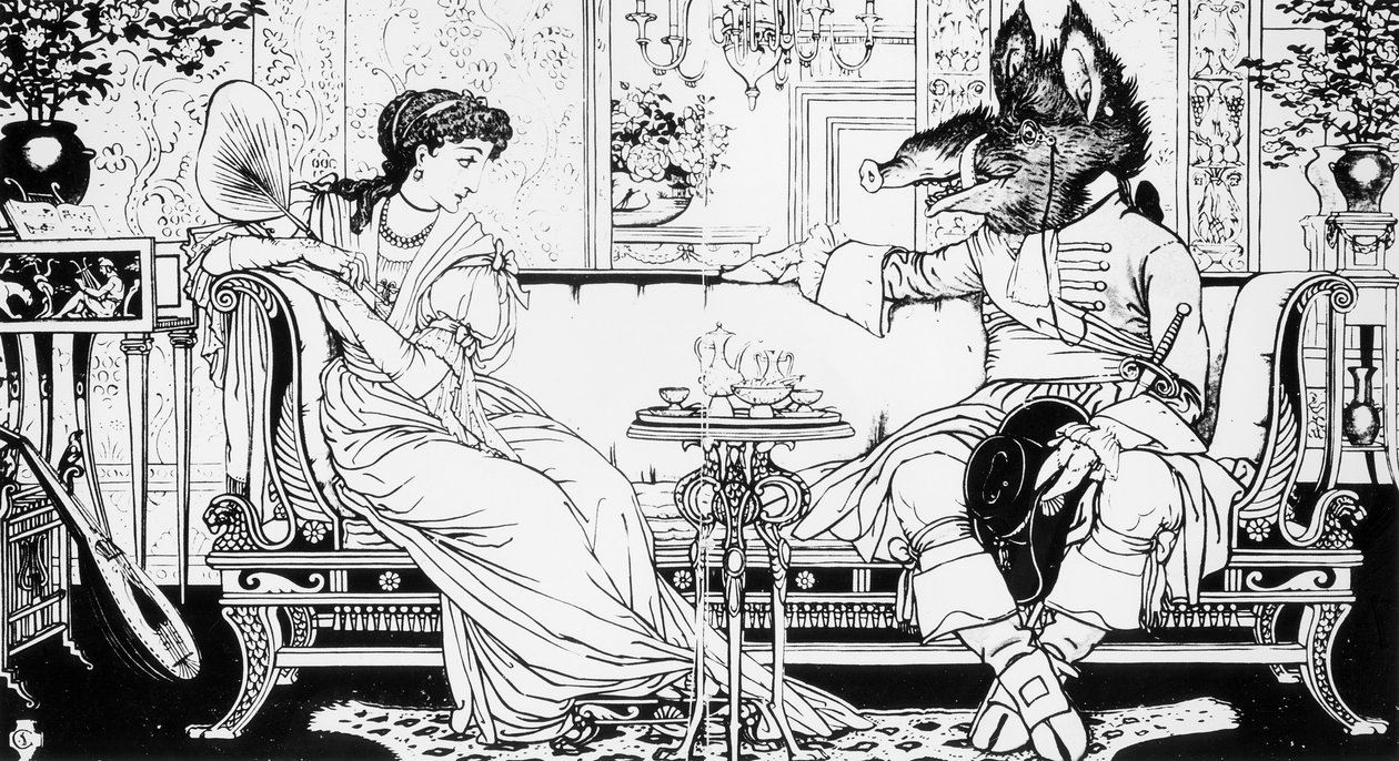 A Szépség és a Szörnyeteg, 1874 alkotó: Walter Crane
