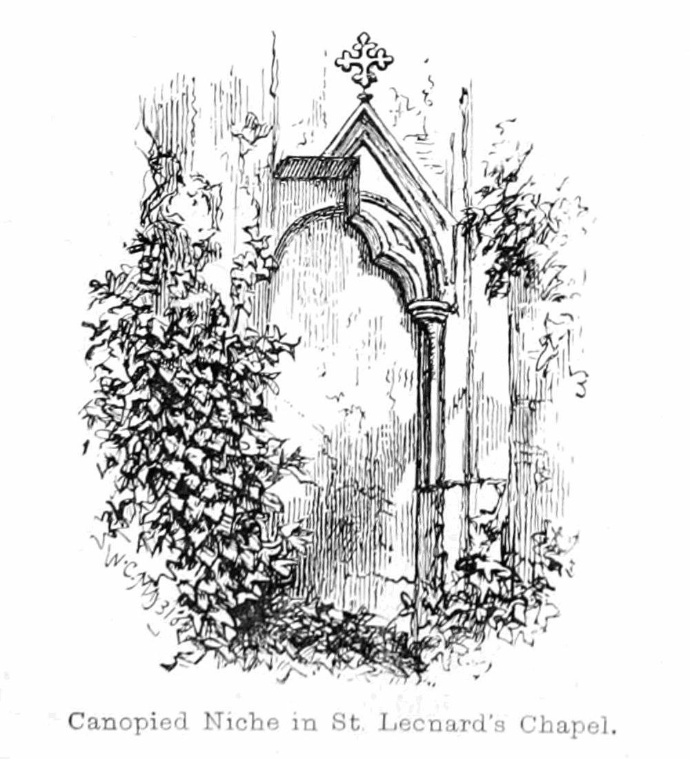 Baldachinos Niche a Szent Leonárd -kápolnában alkotó: Walter Crane