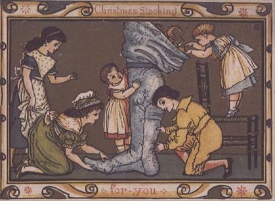 Karácsonyi üdvözlőlap tervezés alkotó: Walter Crane