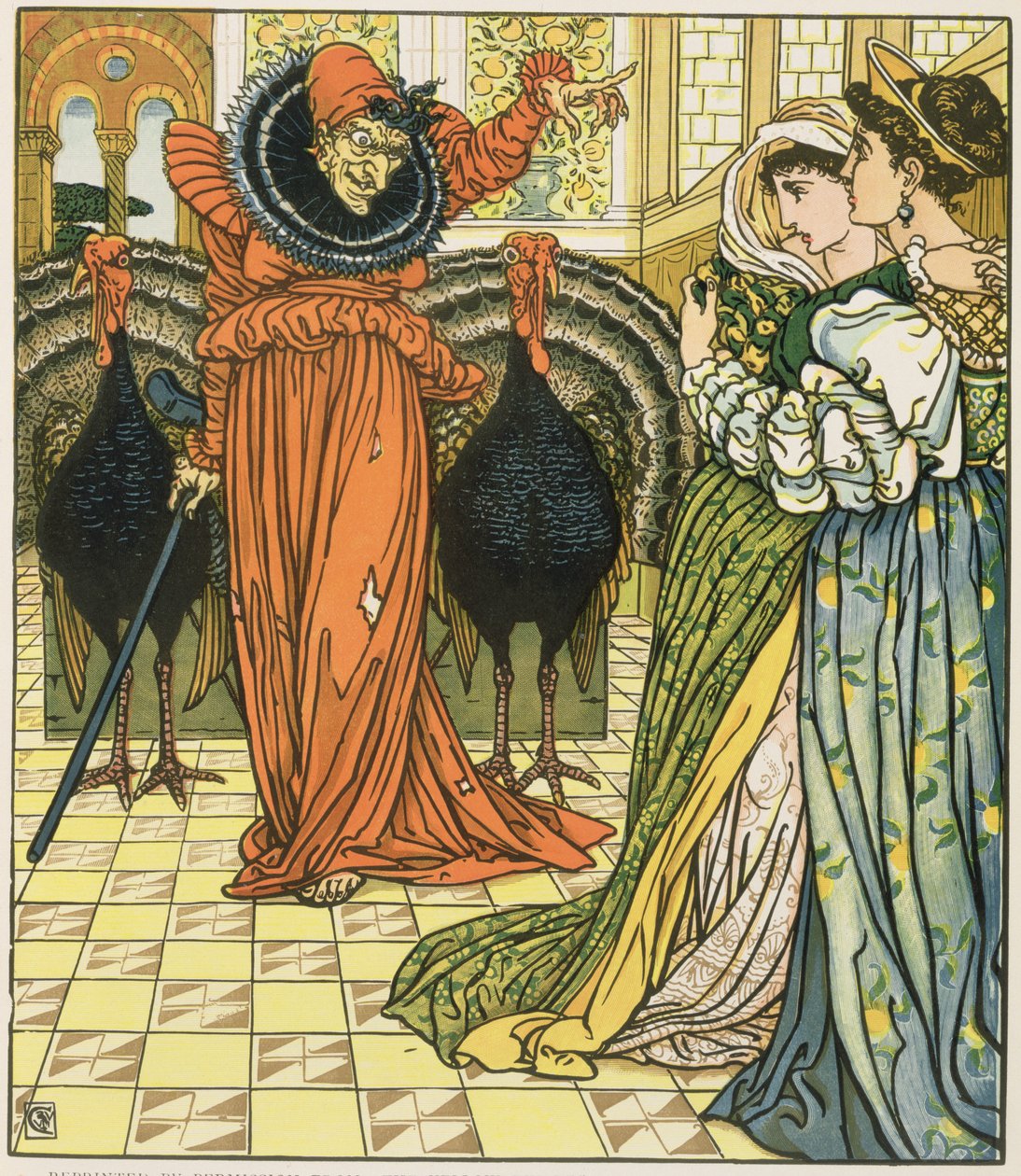 Illusztráció a Sárga Törpe első kiadásából alkotó: Walter Crane