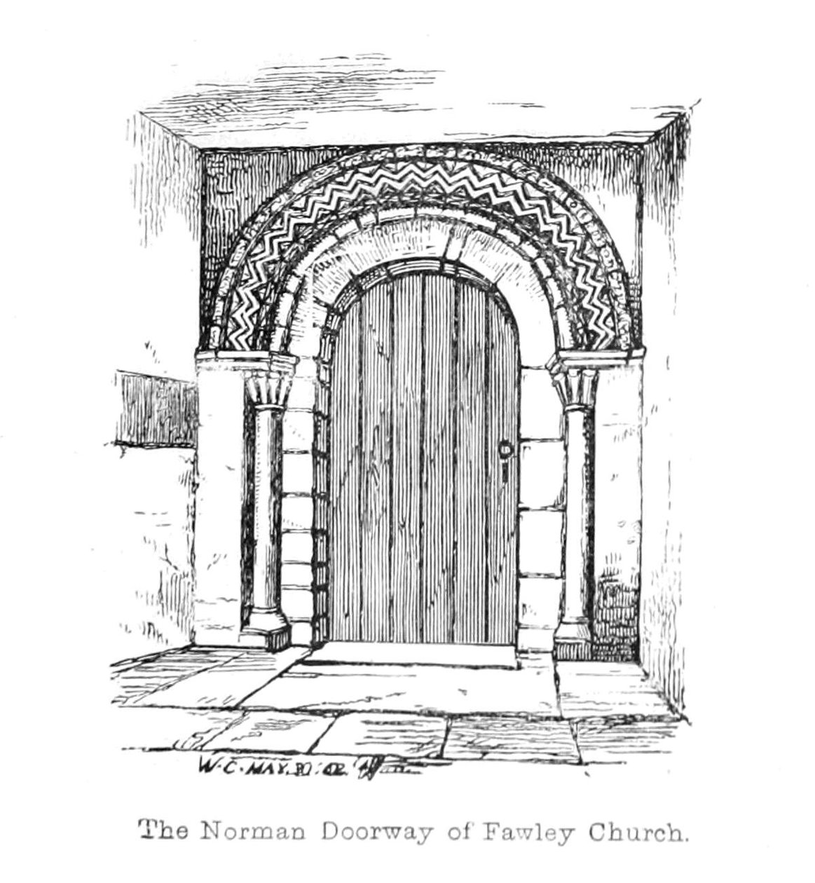 Norman kapu a Fawley templomban alkotó: Walter Crane