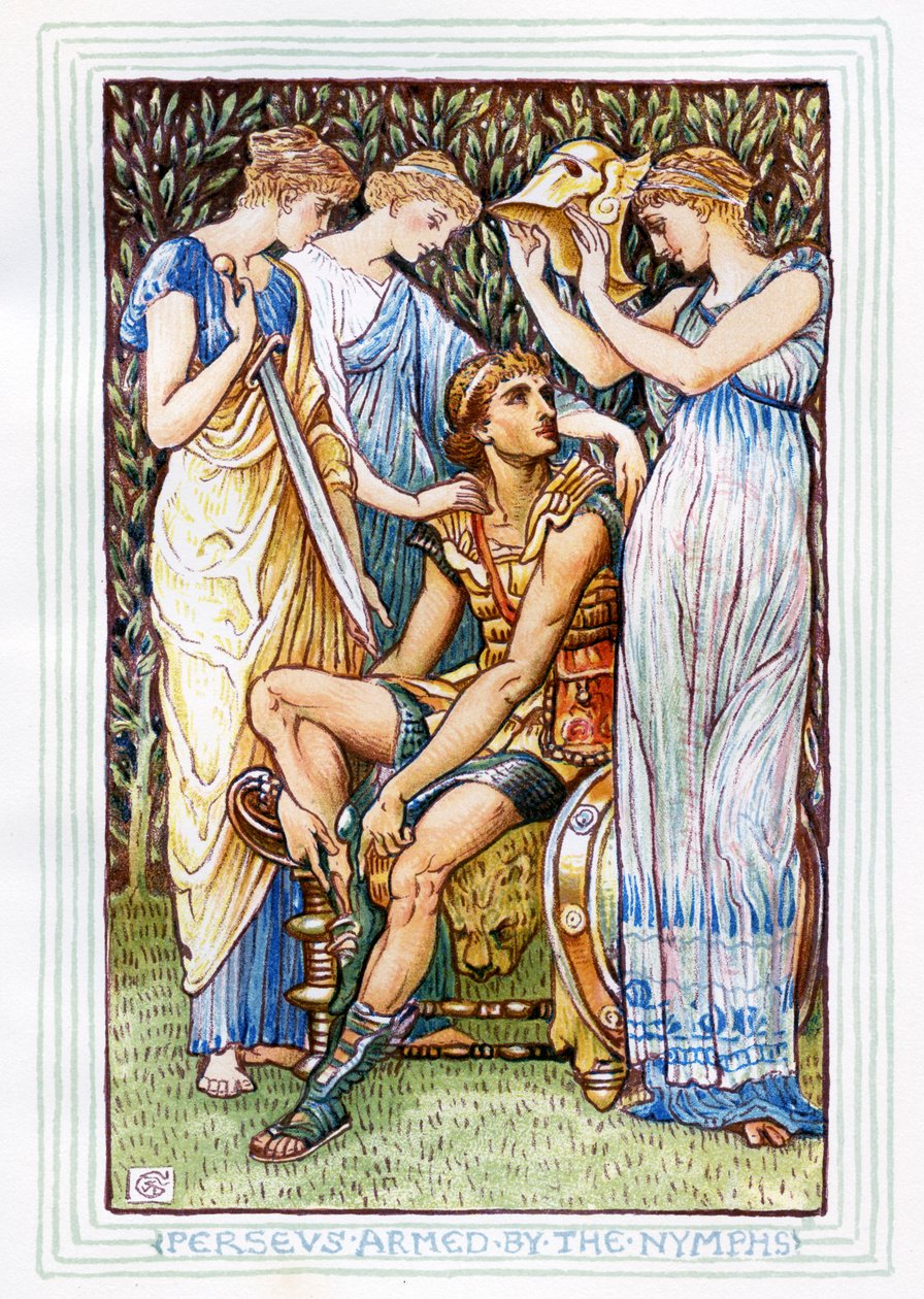 Perszeusz és a nimfák alkotó: Walter Crane