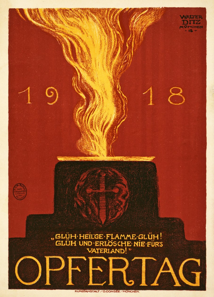 Áldozat napja, 1918, kocsma. München, 1918 alkotó: Walter Ditz