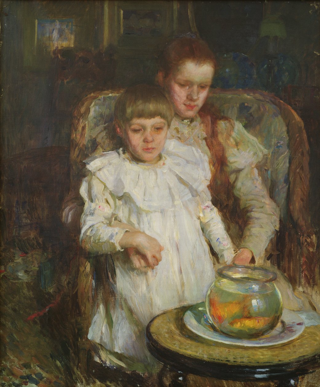 The Goldfish Bowl, 1900 körül alkotó: Walter Frederick Osborne