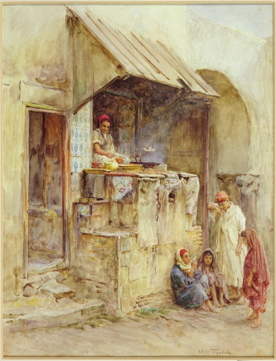 Egy szakácsműhely Kairouanban, Tuniszban, 1881 alkotó: Walter Frederick Roofe Tyndale