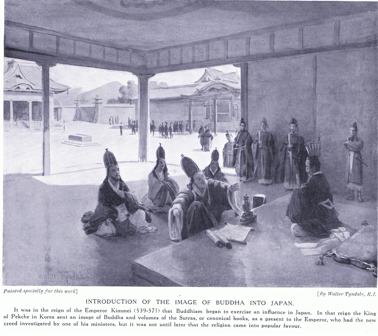 Buddha-kép bevezetése Japánba alkotó: Walter Frederick Roofe Tyndale