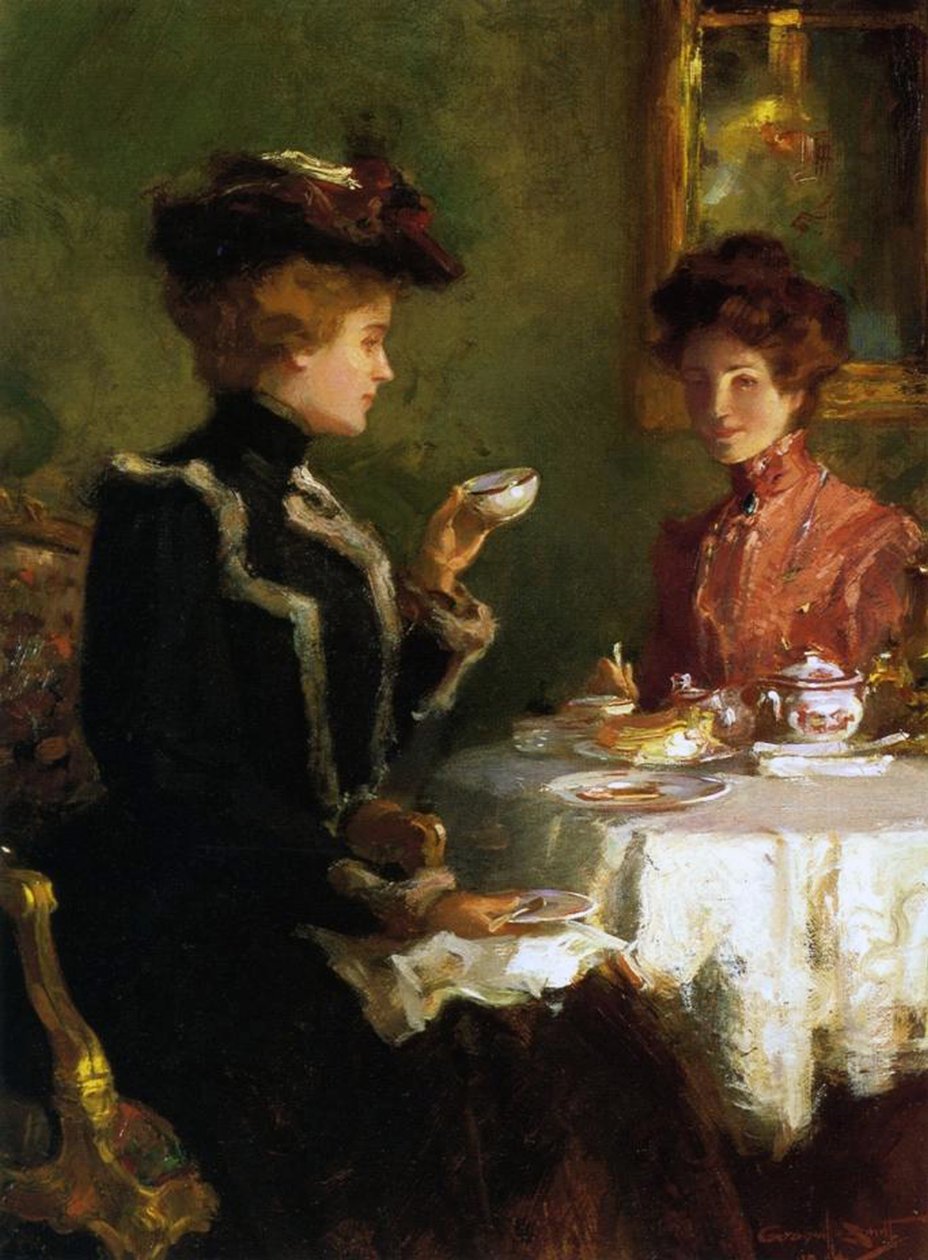 Tea Time, 1904 olaj, vászon alkotó: Walter Granville Smith