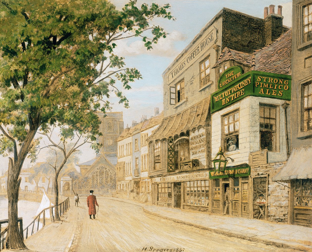 Cheyne Walk, Chelsea, 1857 alkotó: Walter Greaves