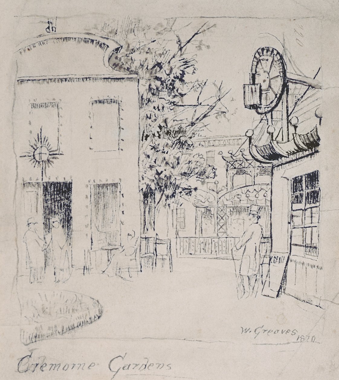 James McNeill Whistler a Cremorne Gardensben, Chelsea, 1869 alkotó: Walter Greaves