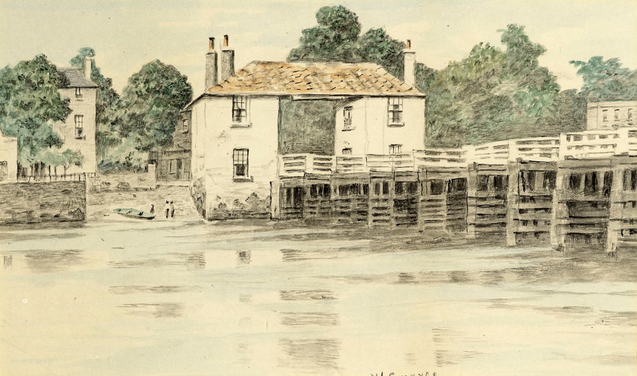 Putney híd, 1890 körül alkotó: Walter Greaves