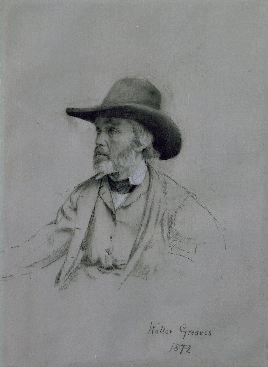 Thomas Carlyle (1795-1881), 1872 (kréta) alkotó: Walter Greaves