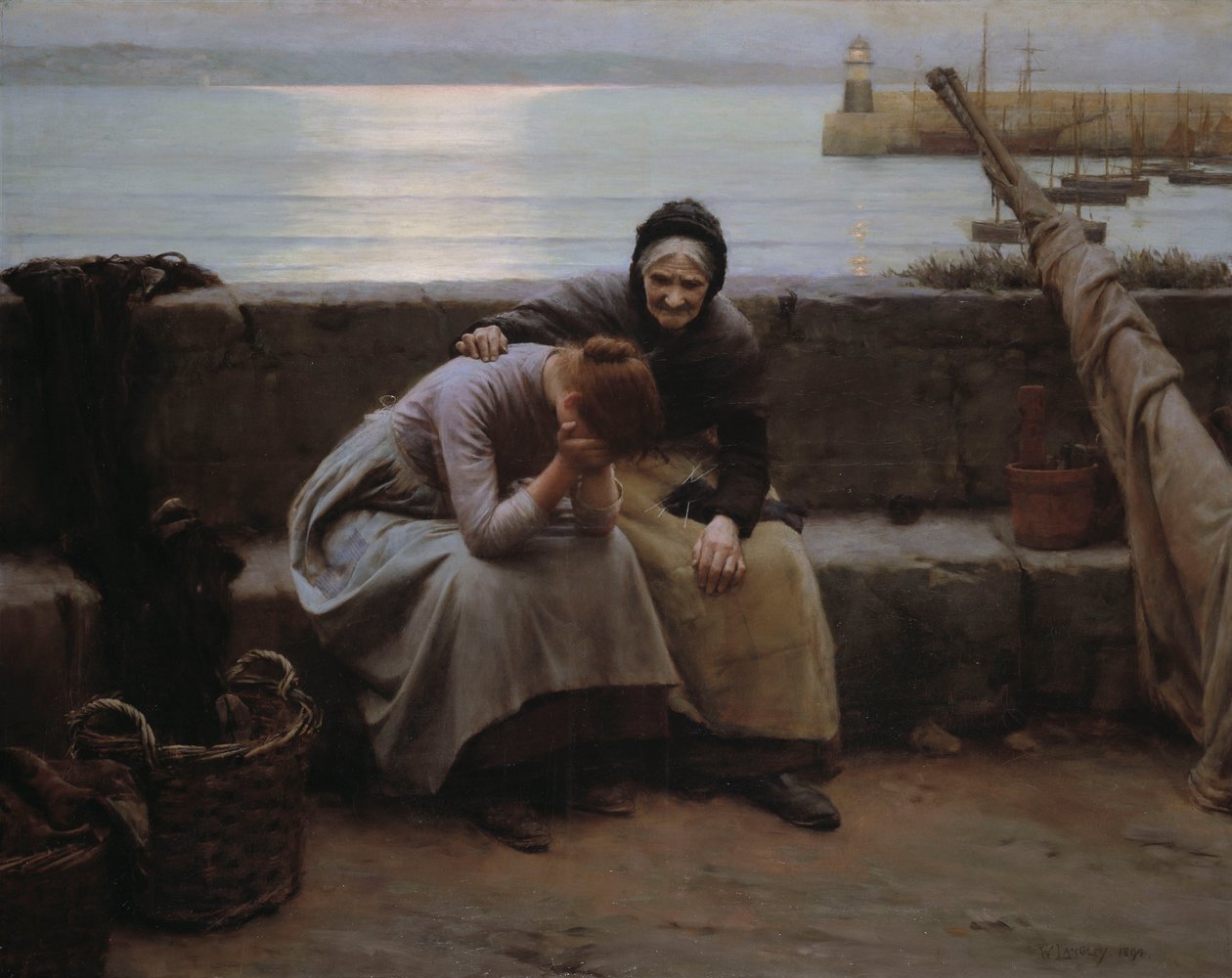 Sosem ment reggel a este, de néhány szív megszakadt alkotó: Walter Langley