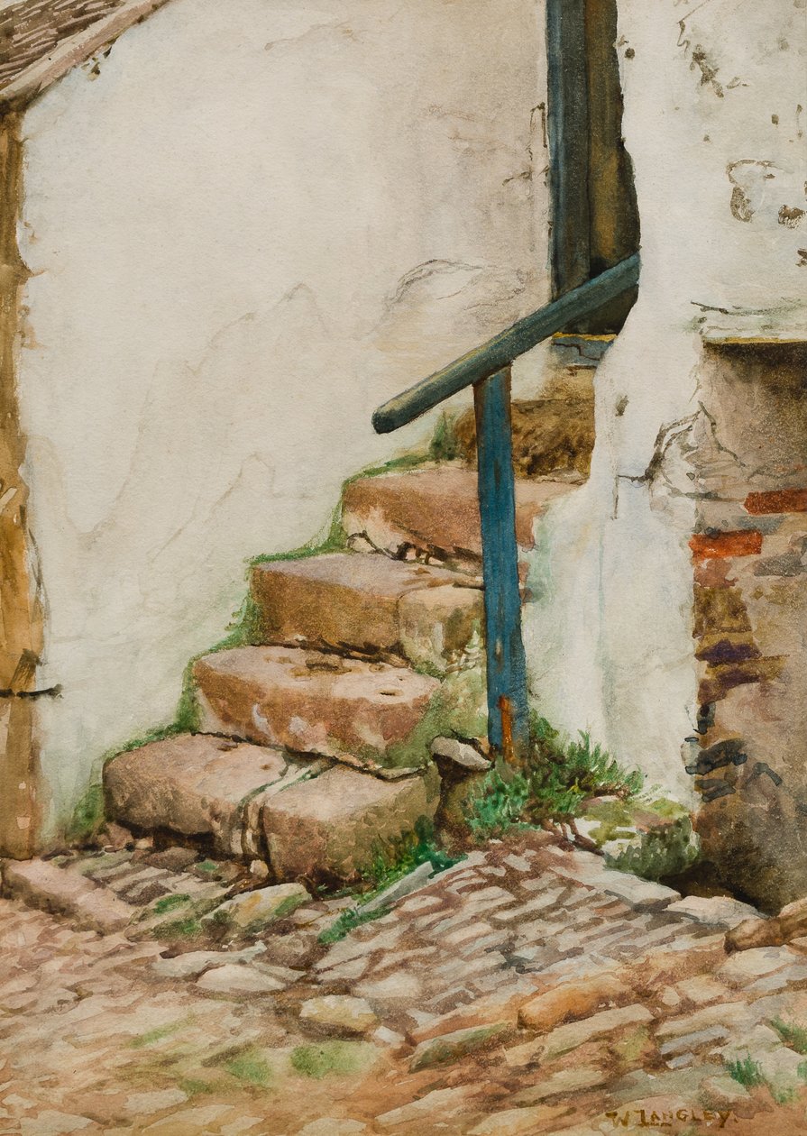 The Cottage Steps (wc papíron) alkotó: Walter Langley