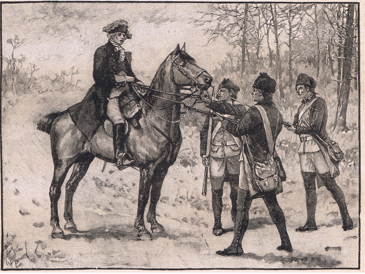 Andre őrnagy letartóztatása Kr. u. 1780 alkotó: Walter Paget