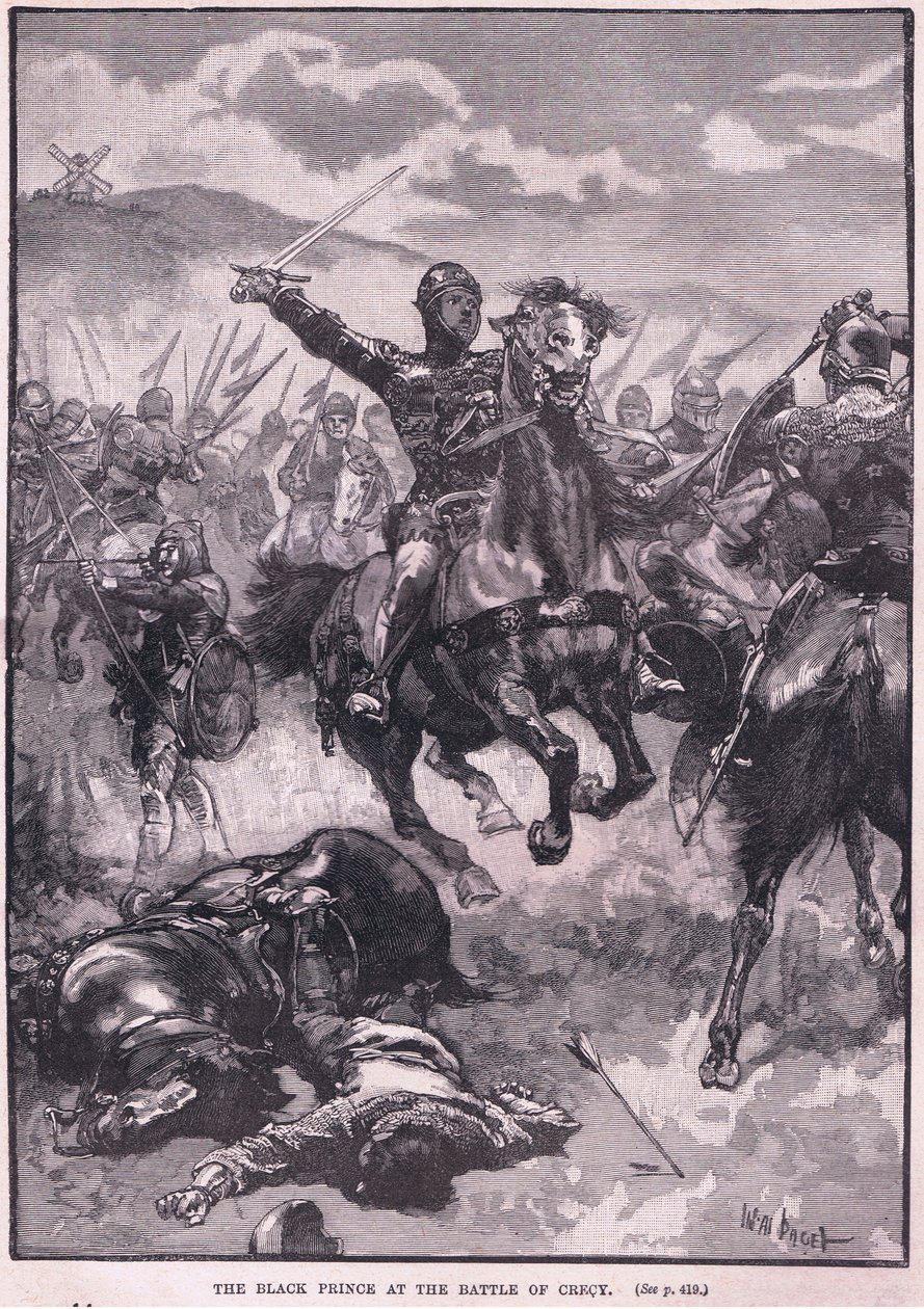 A Fekete Herceg a crecyi csatában Kr. u. 1346-ban alkotó: Walter Paget