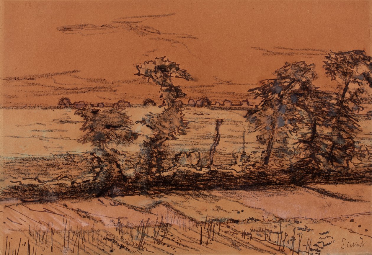 Chagford, Devon, 1916 (tinta, wc és gouache papíron) alkotó: Walter Richard Sickert