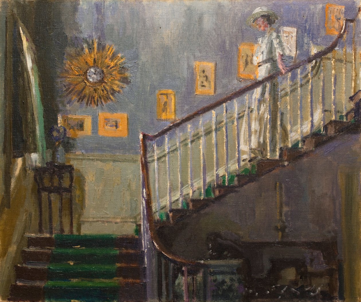 Ethel Sands lefelé a lépcsőn Newingtonban alkotó: Walter Richard Sickert