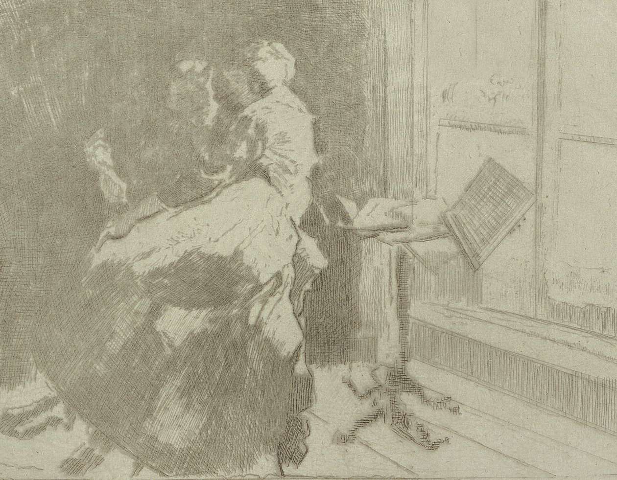 Levelek asszonya, 1915 (rézkarc bizonyítva) alkotó: Walter Richard Sickert