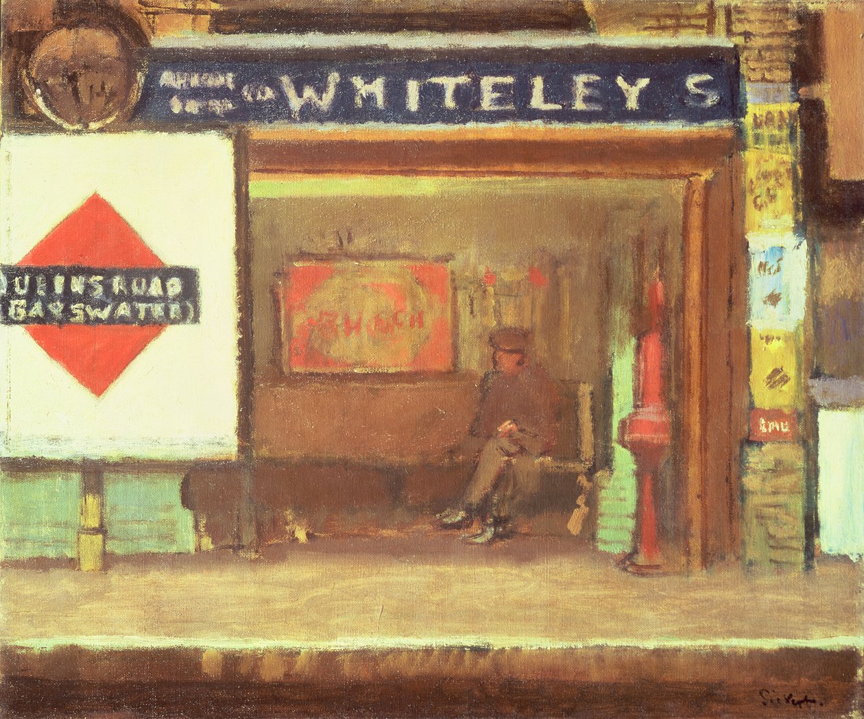 Queens Road Station, Bayswater, 1916 körül alkotó: Walter Richard Sickert