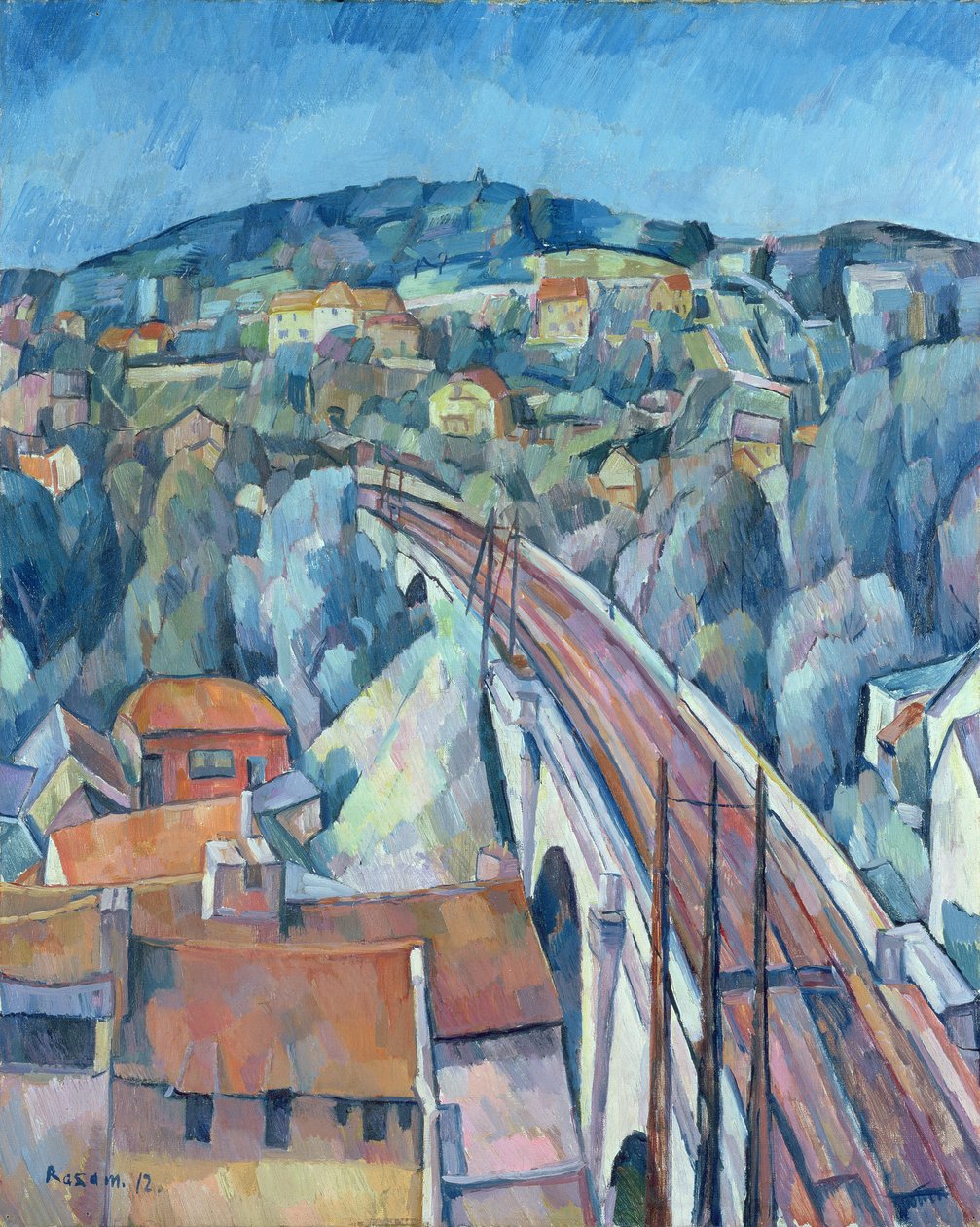 A vasúti híd Meulenben alkotó: Walter Rosam
