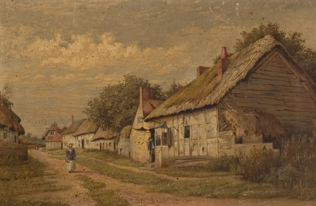 Egy Gloucestershire Lane, 19. század vége alkotó: Walter Scott