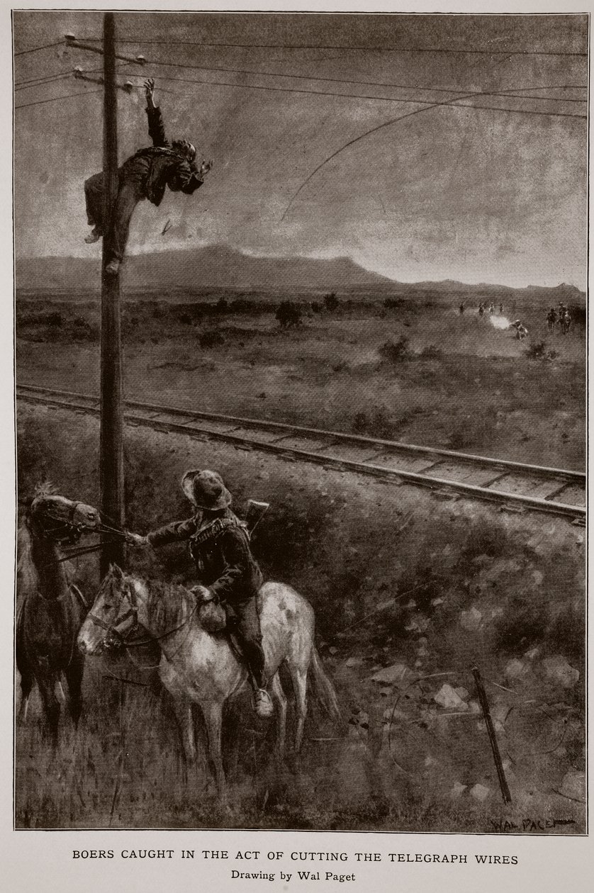 Boers Elkapták a távíróvezetékek elvágásán alkotó: Walter Stanley Paget
