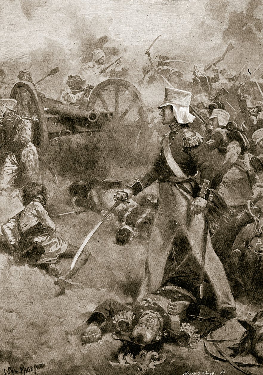 Chillianwala, 1849. január 13.: Pennycuick holttestét fia őrizte alkotó: Walter Stanley Paget