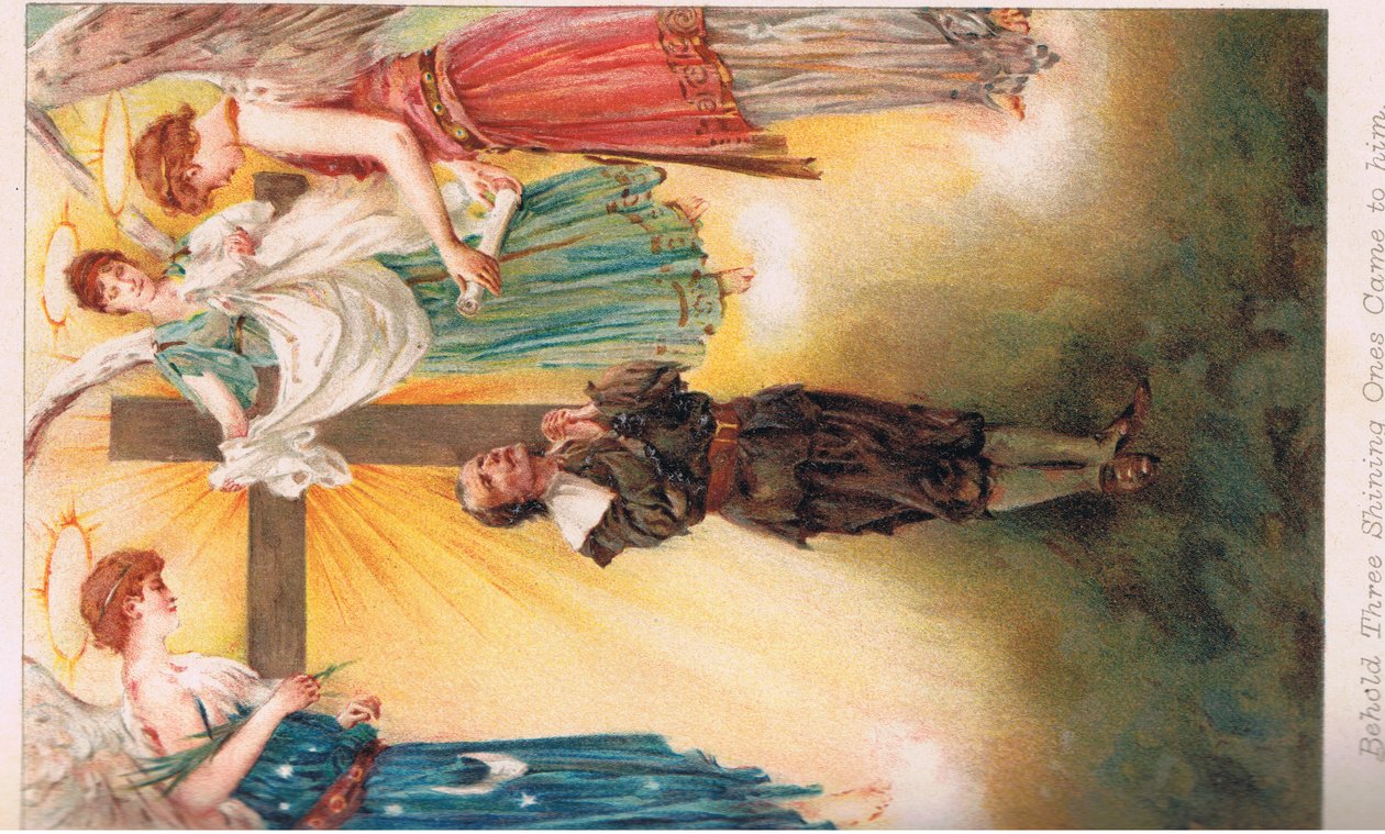 Illusztráció: John Bunyan „Zarándok haladása”, 1910 körül alkotó: Walter Stanley Paget