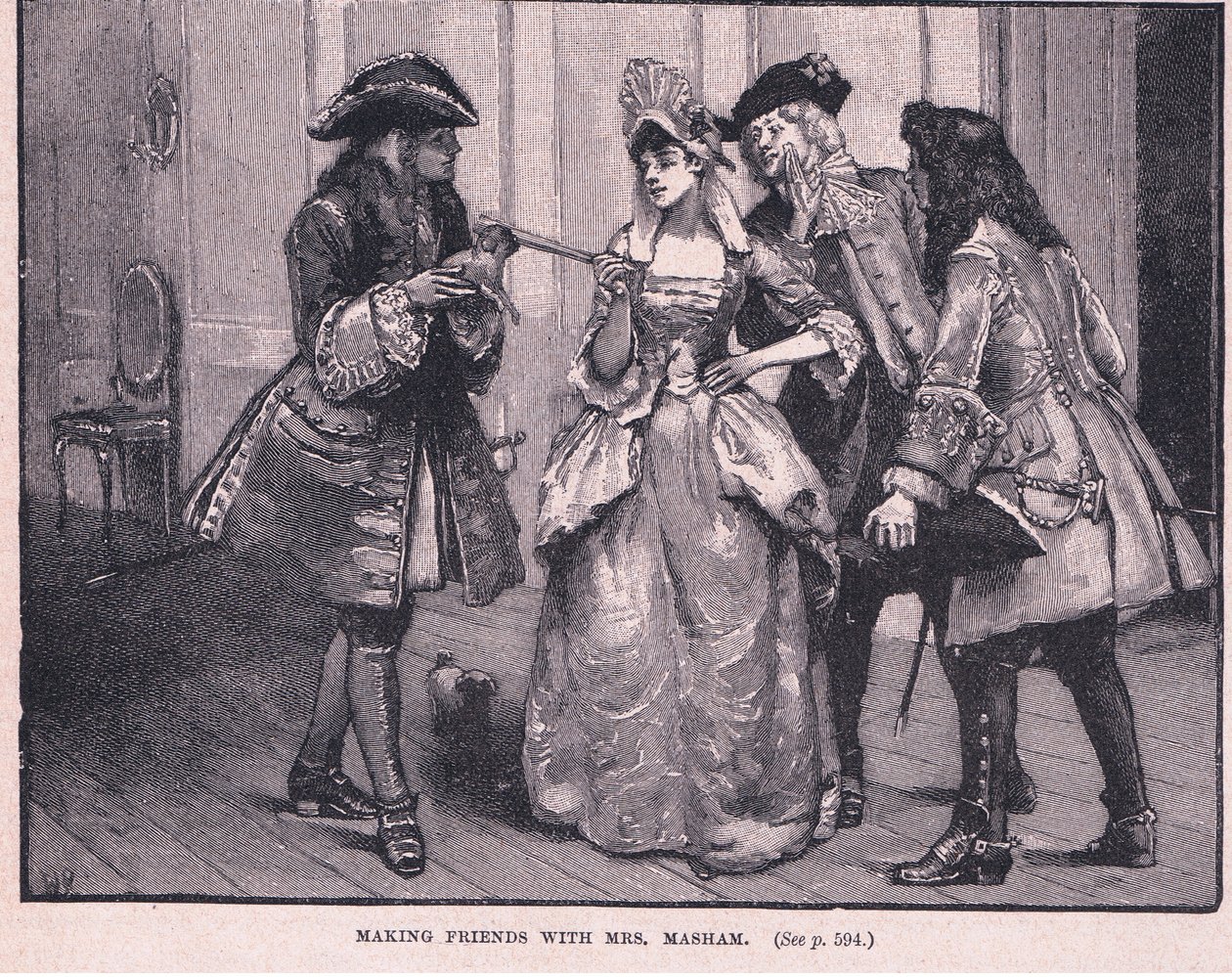 Barátkozás Mrs Marsham-mel, Kr. u. 1710 alkotó: Walter Stanley Paget