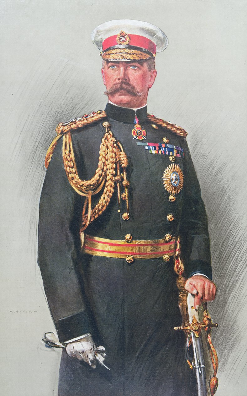Kitchener vikomt Kartúmból (színes metszet) alkotó: Walter Wallor Caffyn