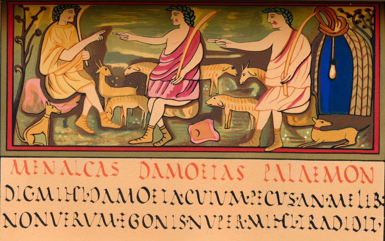 Menalcas, Damoetas és Palaemon, V. század, 1849 alkotó: Walter