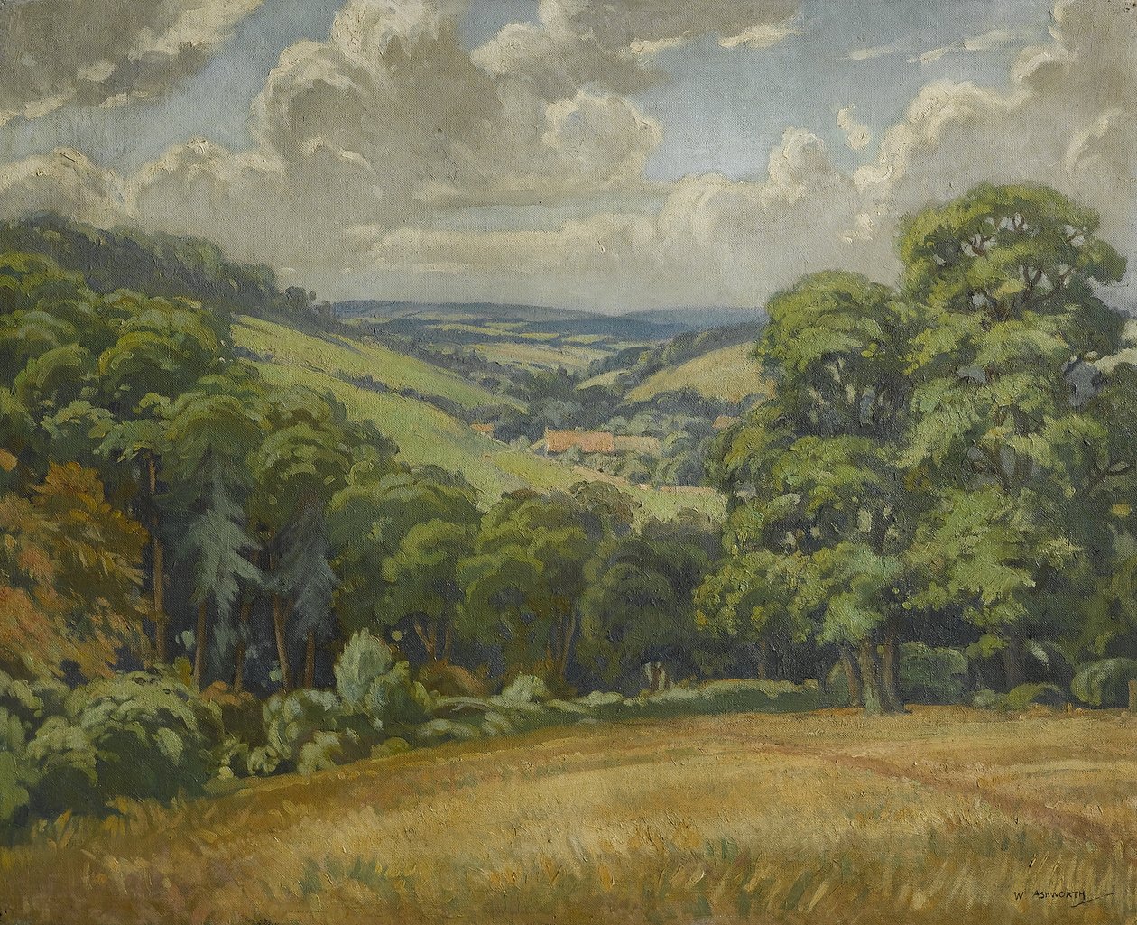 Devon jelenet, Widdecombe Moor közelében, 1949 körül (olaj, vászon) alkotó: Walter Ashworth
