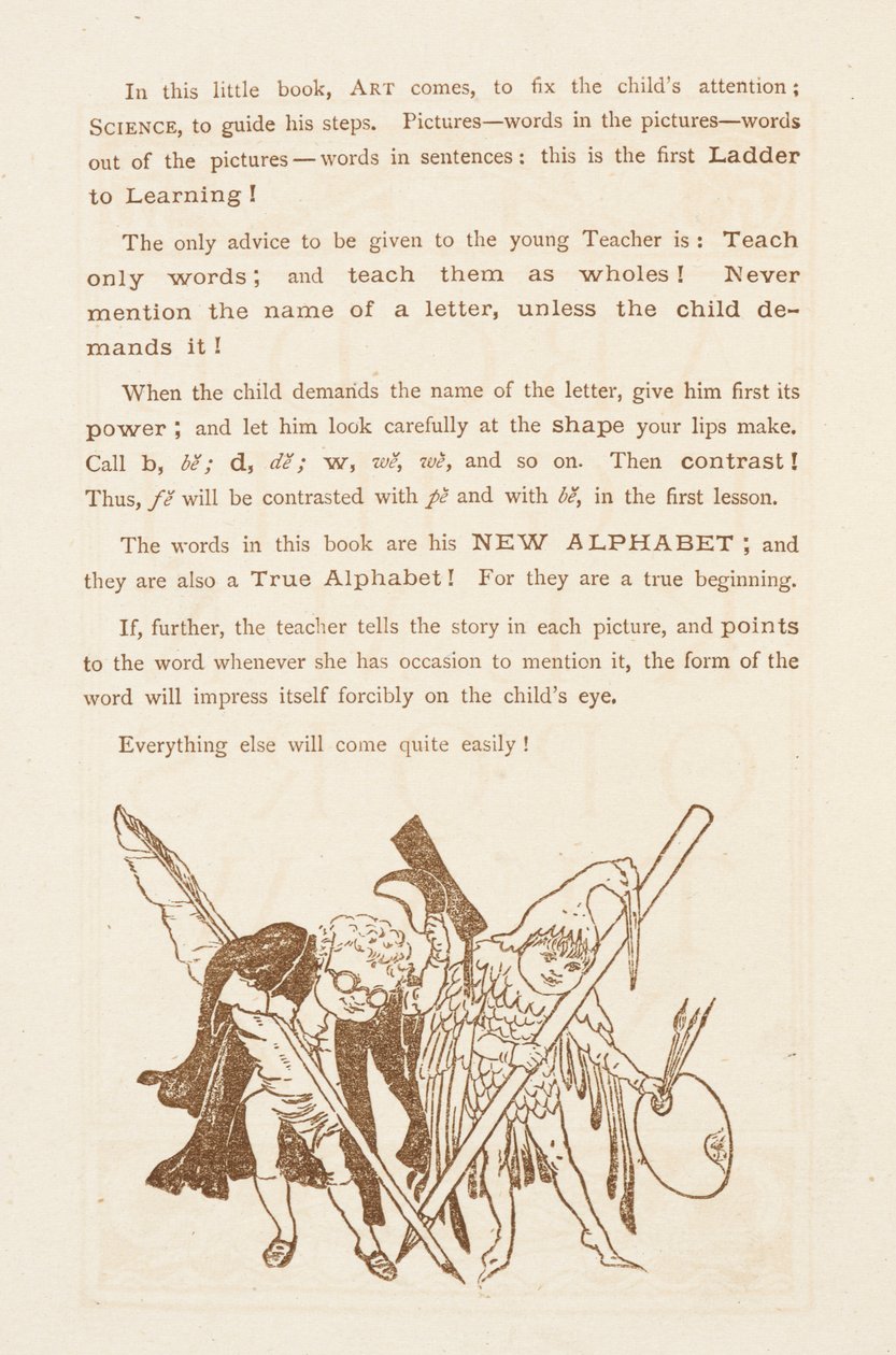 Tanácsot ad az ábécé tanításához. Az arany alapozó. alkotó: Walter Crane