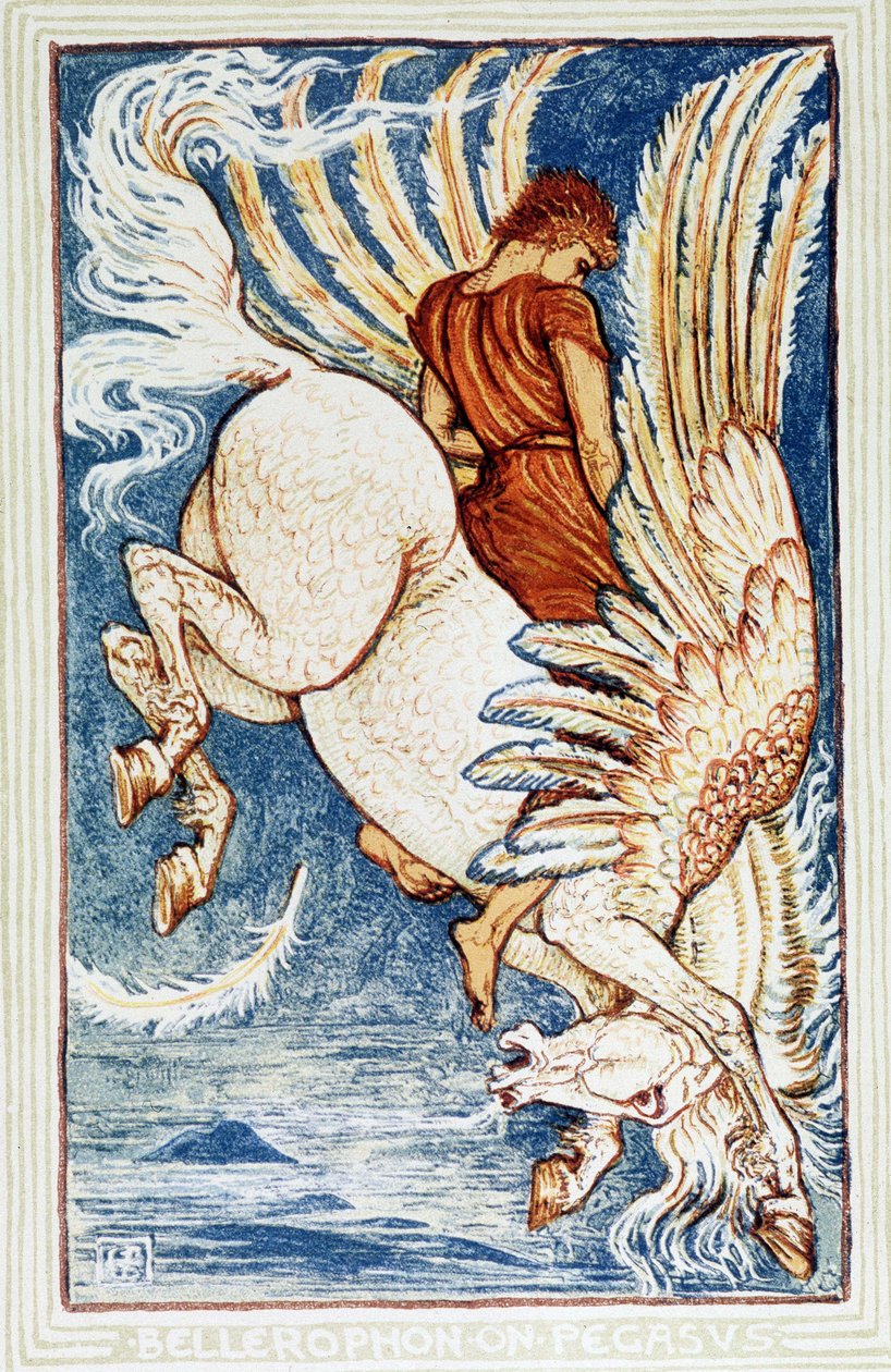 Bellerophon a Pegasuson alkotó: Walter Crane
