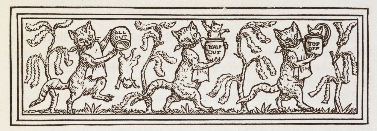 Macskák. alkotó: Walter Crane