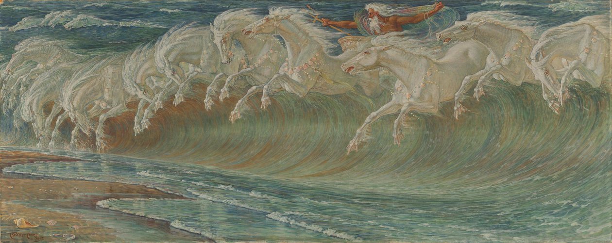 Neptunusz lovai alkotó: Walter Crane